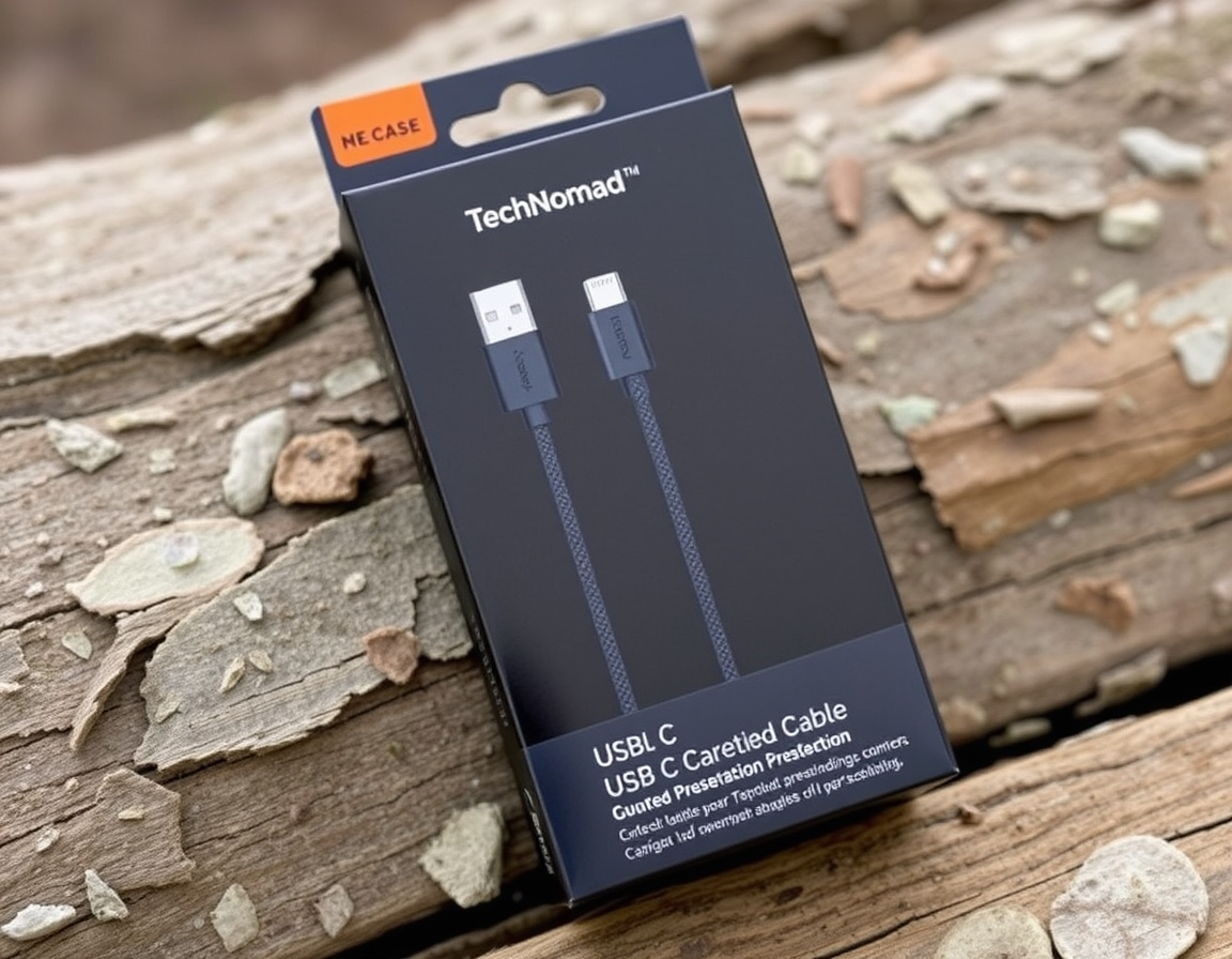 Kategorie-Kabel Nahaufnahme eines Pakets USB-Kabeln auf Rinde